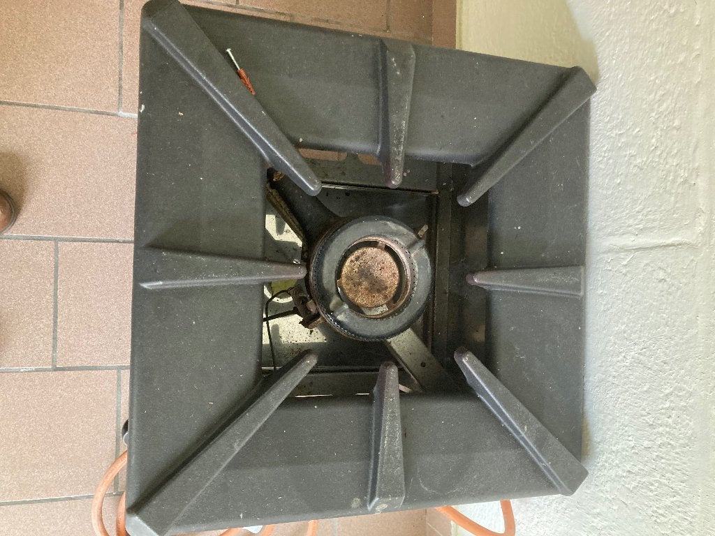 Groot gasfornuis, Huis en Inrichting, Keuken | Keukenelementen, Zo goed als nieuw, Minder dan 100 cm, Grijs, 50 tot 75 cm