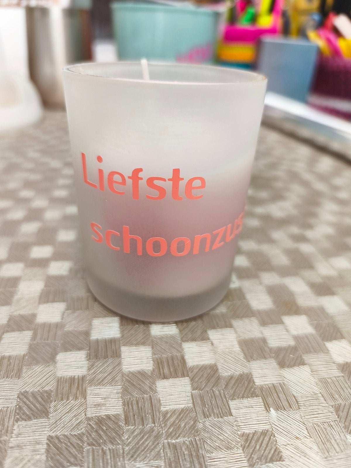 Bougie parfumée avec texte, Enlèvement ou Envoi