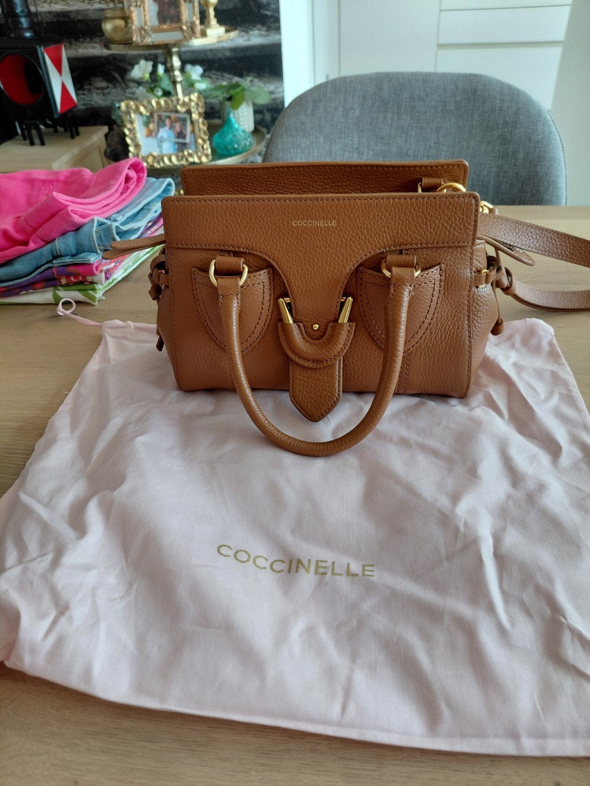 Coccinelle prachtige lederen handtas, Handtassen en Accessoires, Tassen | Damestassen, Ophalen, Handtas