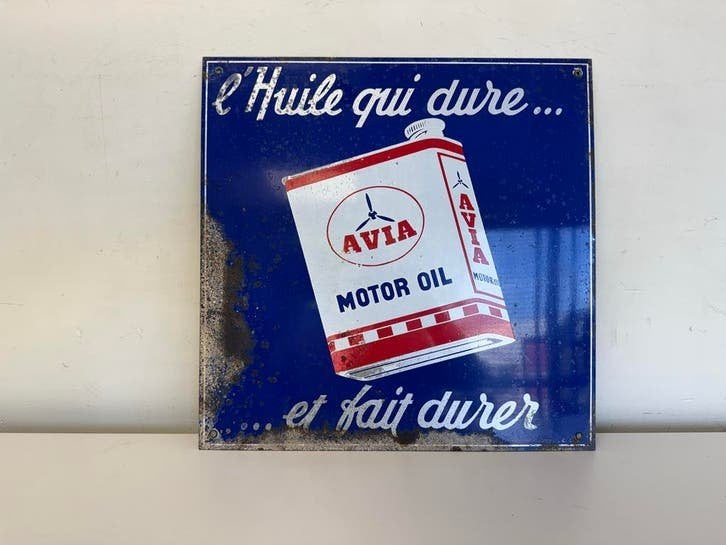 Vintage Avia Motorolie Reclamebord, Verzamelen
