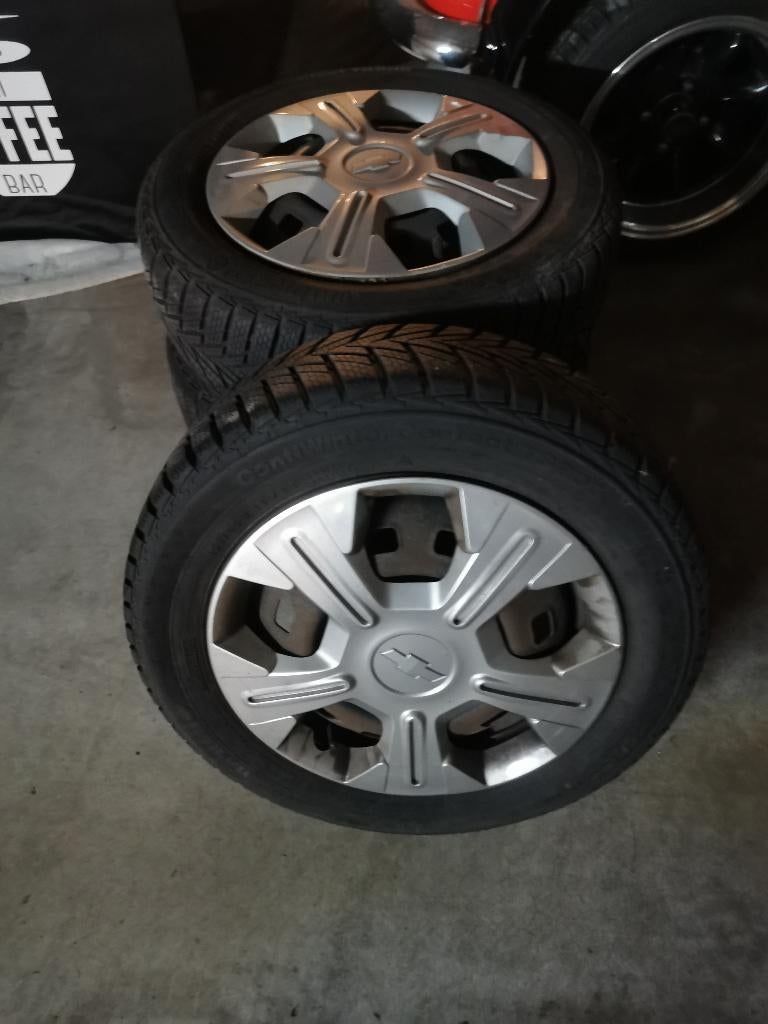 Pneus hiver et jantes en tôle pour Chevrolet matiz, Auto-onderdelen, Banden en Velgen, Ophalen, Winterbanden, Band(en)