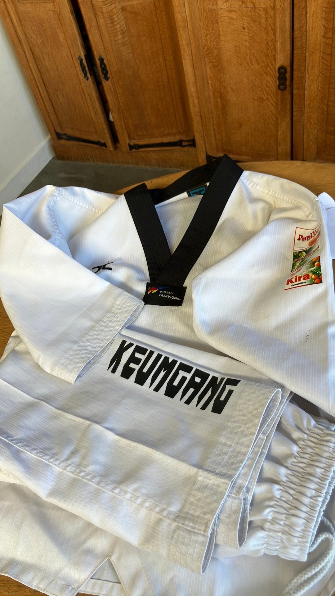 Dobok taekwando, Sport en Fitness, Ophalen, Gebruikt