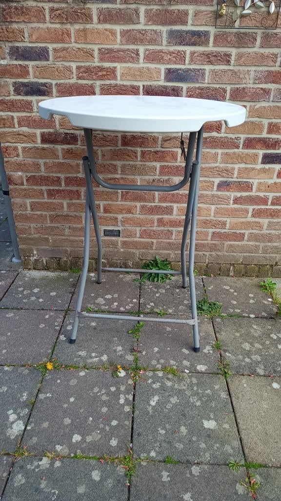 Ronde receptietafel PVC wit, Ophalen
