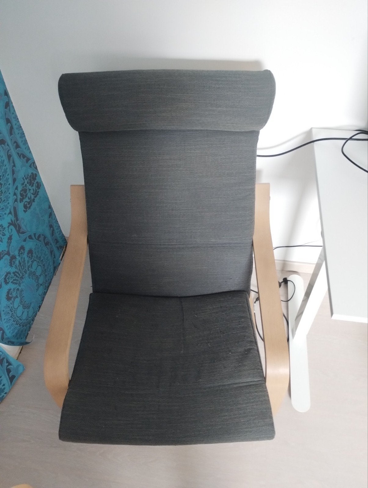 Relax stoel met voetbank poang, Enlèvement, Utilisé, Gris