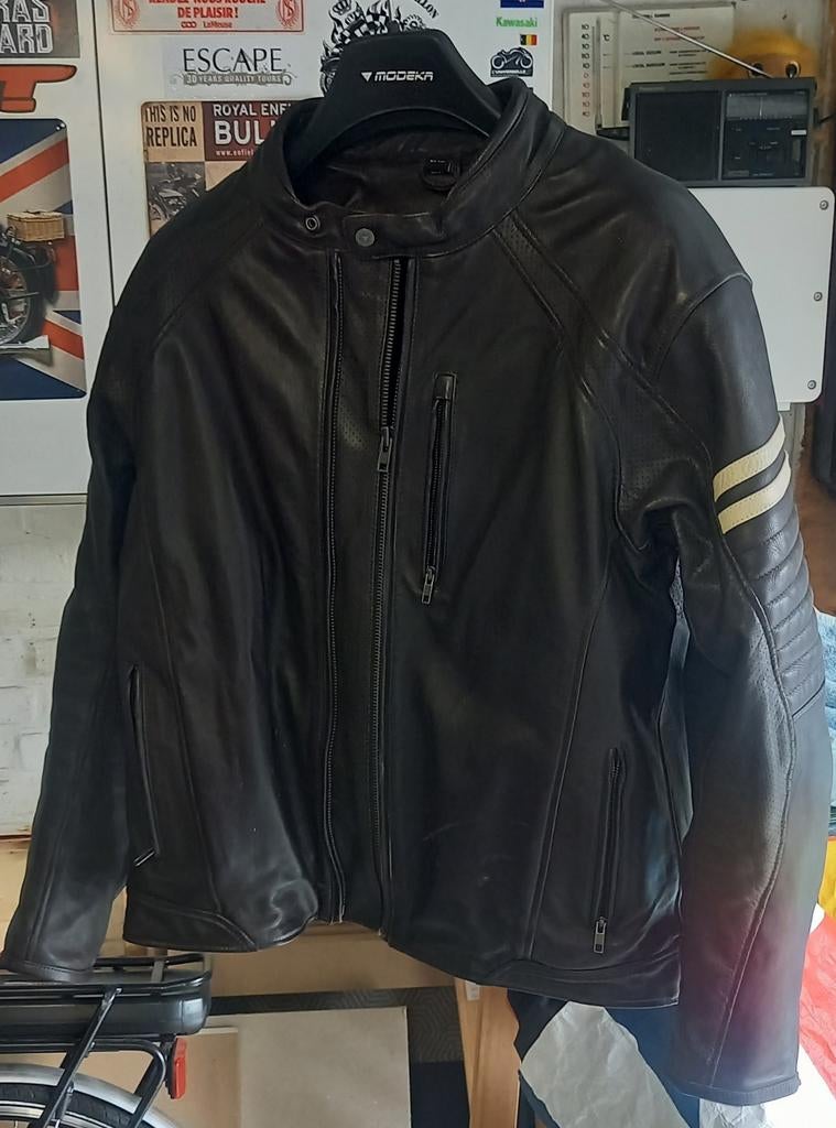 Veste Cuir Moto Modeka, Ophalen of Verzenden