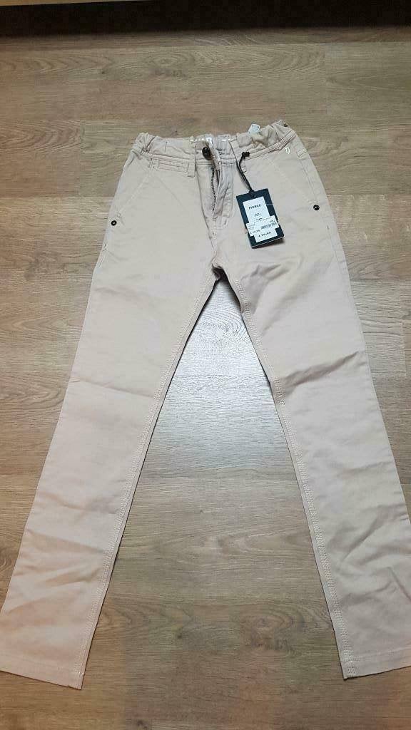 beige broek 717 sevenoneseven met label maat 140 - 146 NIEUW, Kinderen en Baby's, Broek, Nieuw, Ophalen of Verzenden, Jongen