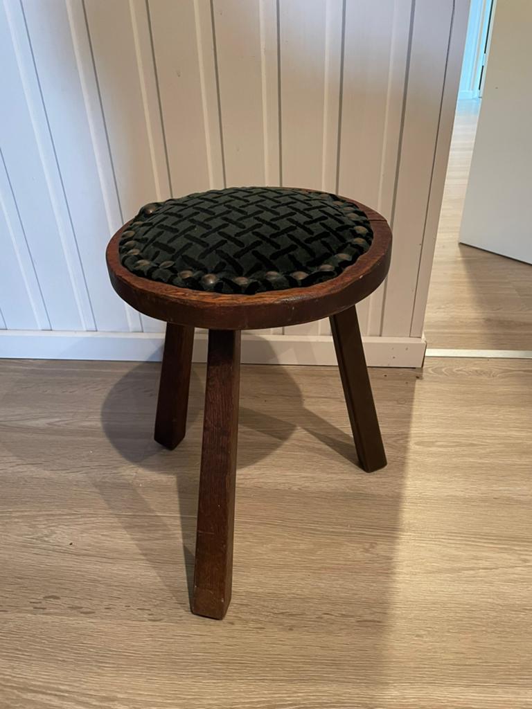 Vintage handgemaakt krukje, Huis en Inrichting, Ophalen, Zo goed als nieuw