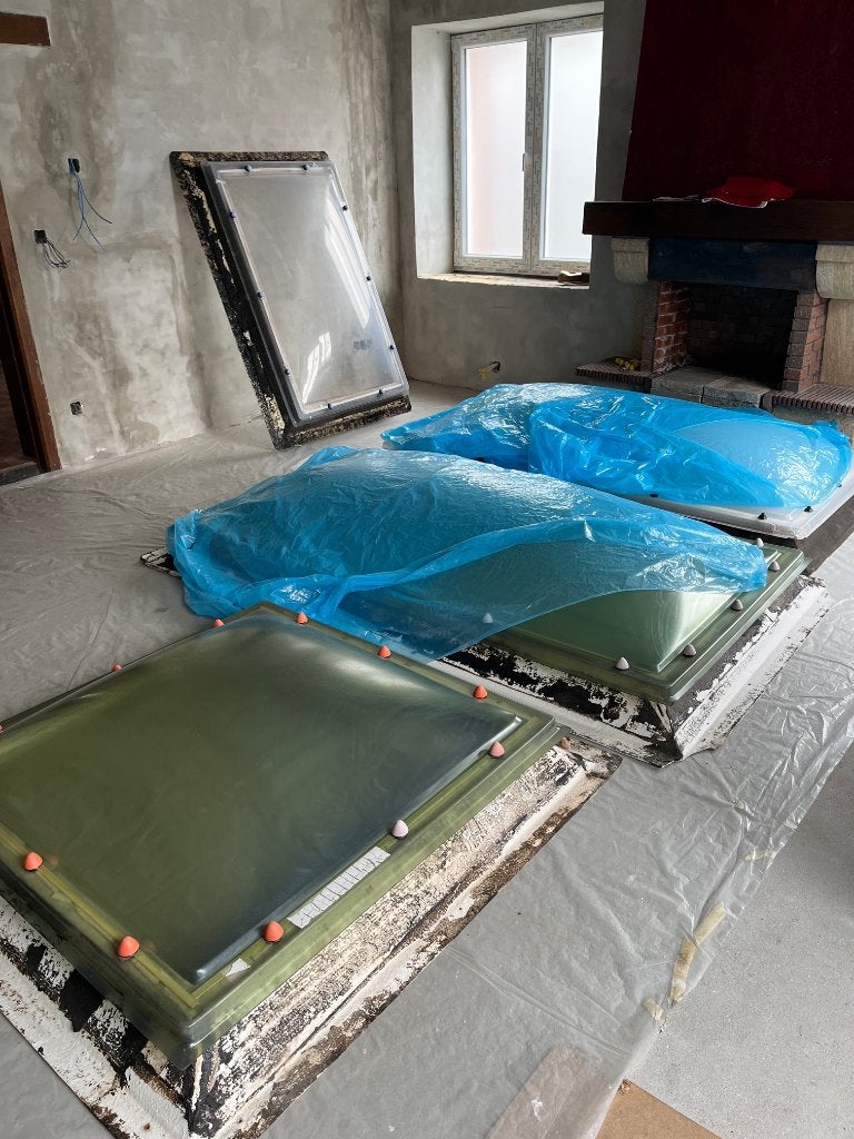 5 coupoles Skylux modele fixe a Bxl, Doe-het-zelf en Bouw, Glas en Ramen, Ophalen, Gebruikt, Dubbelglas, 120 tot 160 cm