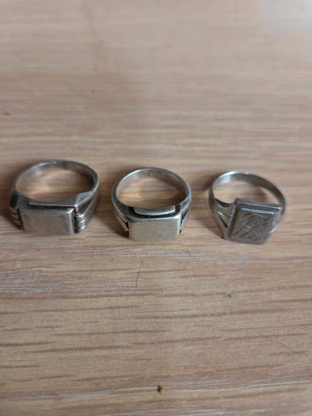 3 bagues en argent, Bijoux, Sacs & Beauté, Enlèvement ou Envoi, Argent, Argent