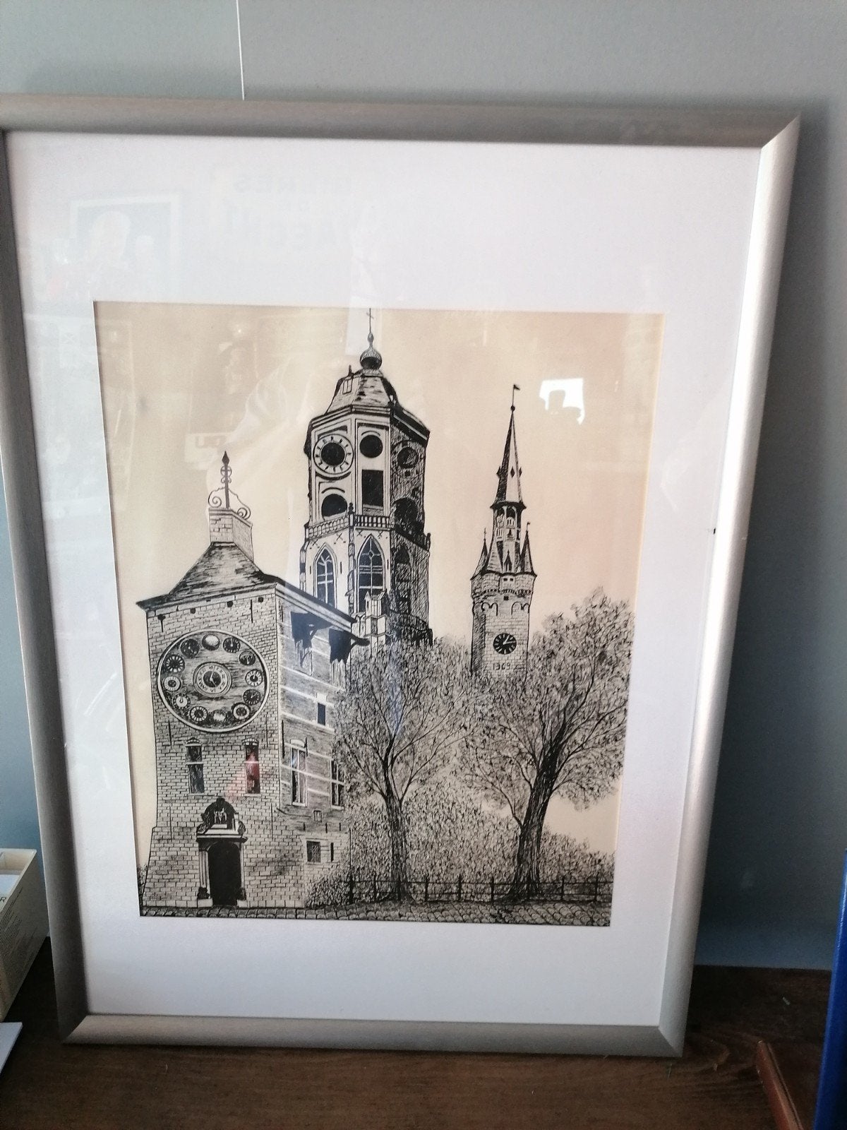 oude pentekening lier, Enlèvement ou Envoi, Dessin à la plume