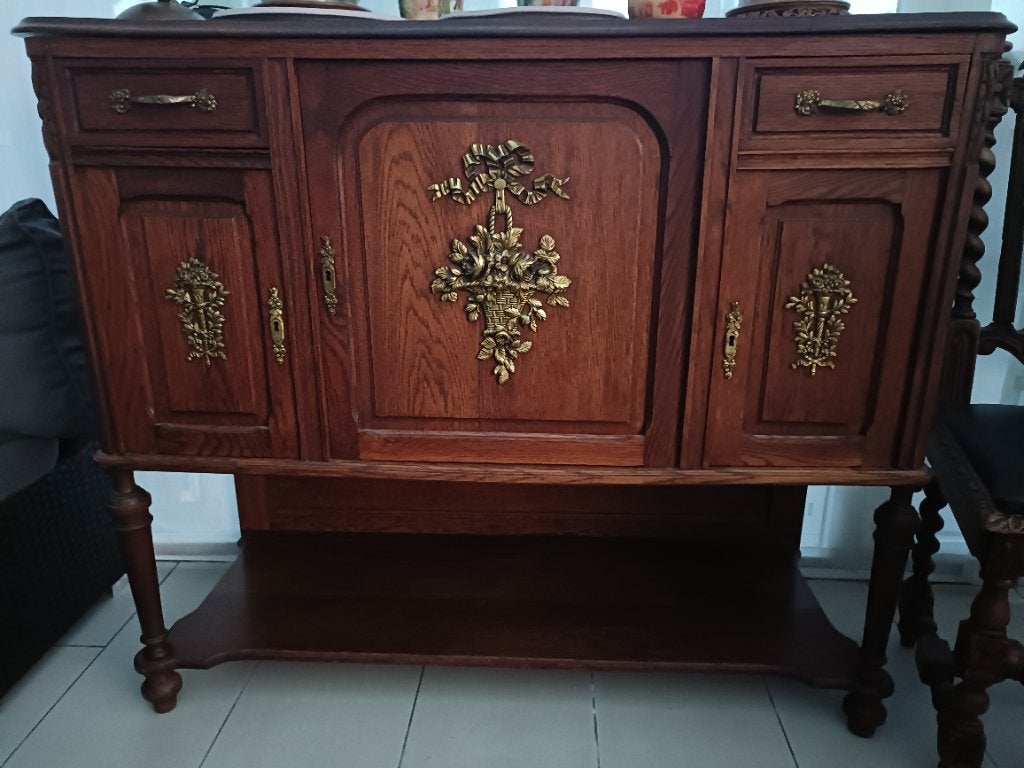 armoire française ancienne, meuble Living en chêne, buffet, Avec tiroir(s), 25 à 50 cm, 100 à 150 cm, Enlèvement