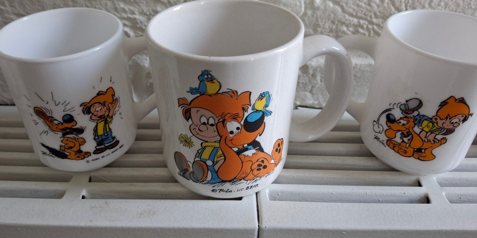 Lot de 3 mugs avec le personnage de bande dessinée Bollie et, Collections, Enlèvement ou Envoi, Comme neuf, Ustensile