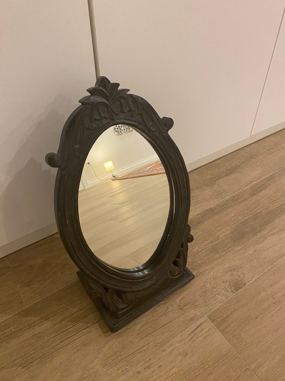 Prachtige antieke barok hout spiegel, Ophalen