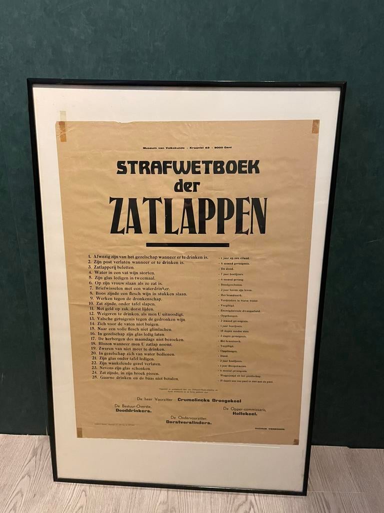 Kader strafwetboek der zatlappen, Ophalen, Zo goed als nieuw