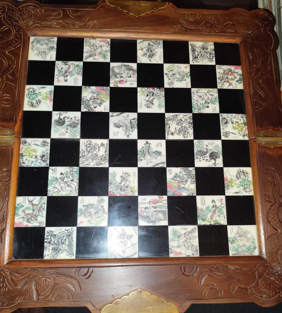 Jeu d'échecs avec pièces au complet, Antiquités & Art, Antiquités | Meubles | Tables, Enlèvement