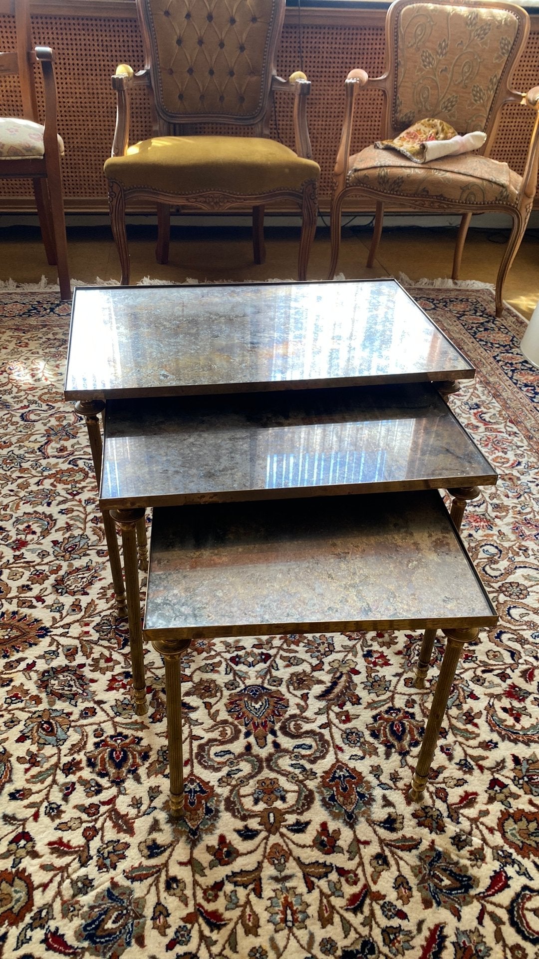 Ensemble vintage de 3 tables d'appoint, Enlèvement