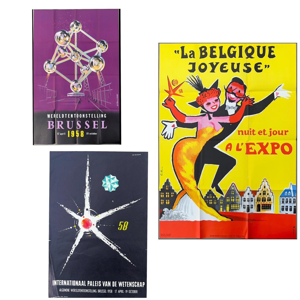 Expositieset 58 posters (3 grote formaten en 5 kleine), Verzamelen, Posters, Ophalen, Nieuw, Reclame