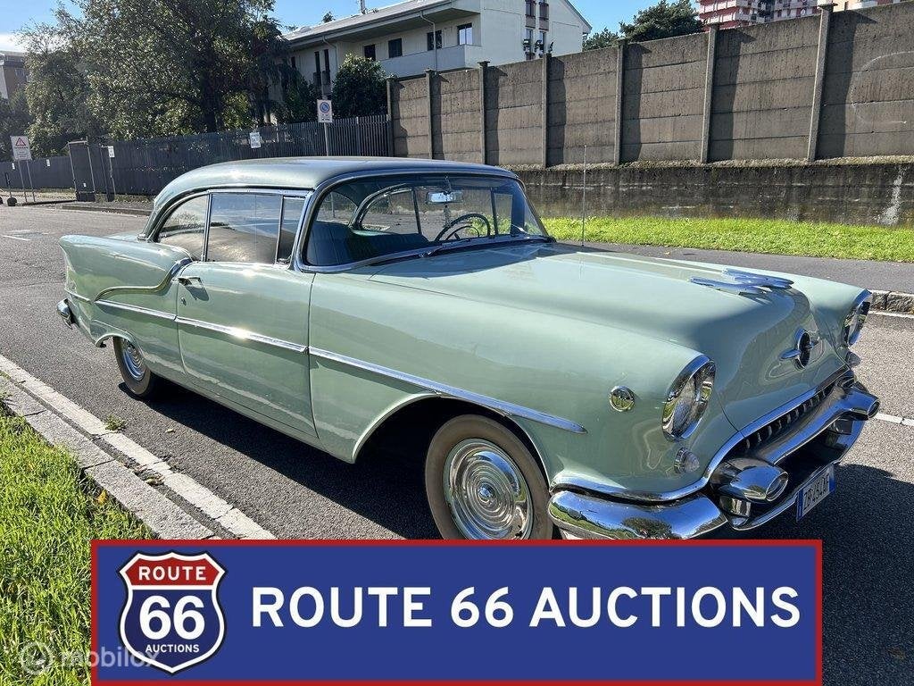 Oldsmobile 88 | 1955 | Route 66 Auctions, Zwart, Bedrijf, Handgeschakeld, Overige carrosserie
