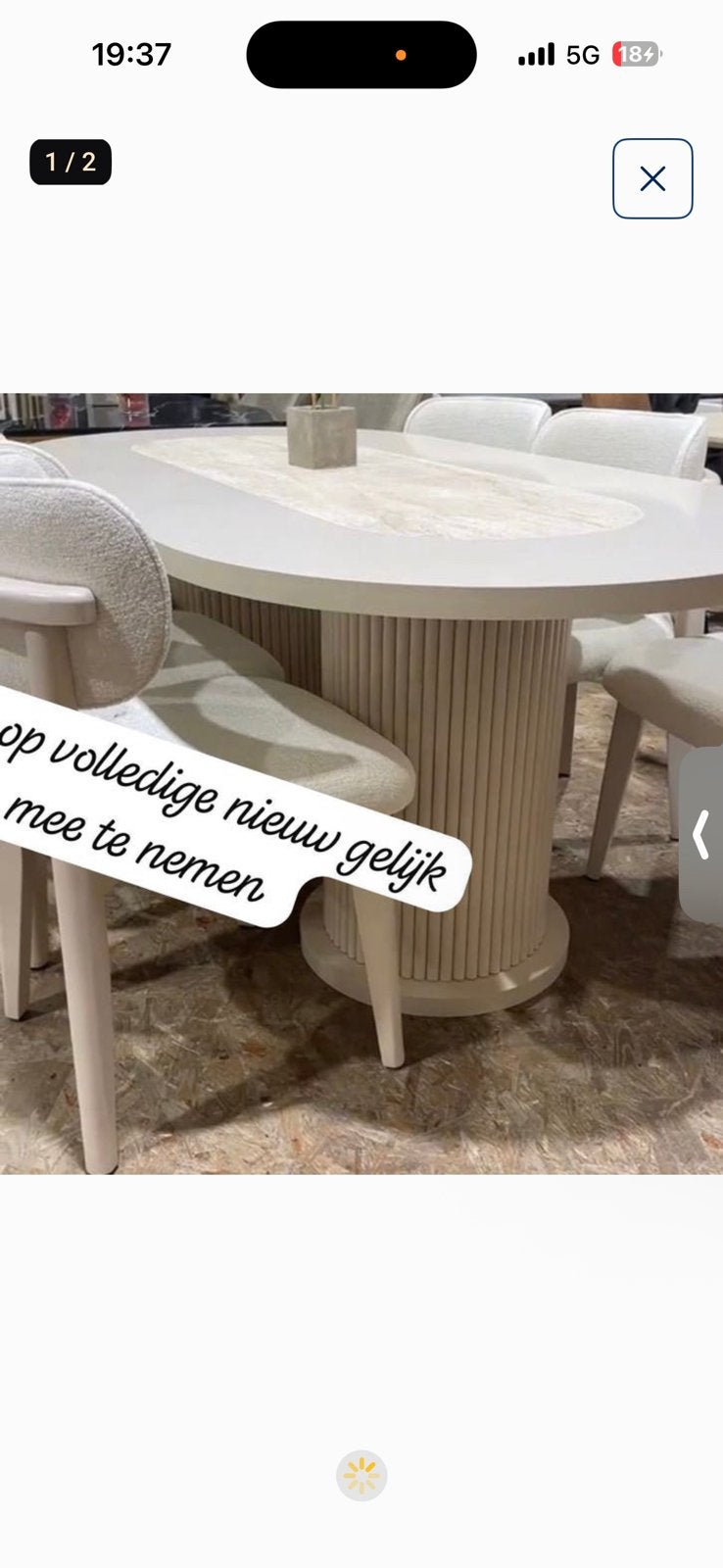 Tafel, Ophalen, Zo goed als nieuw