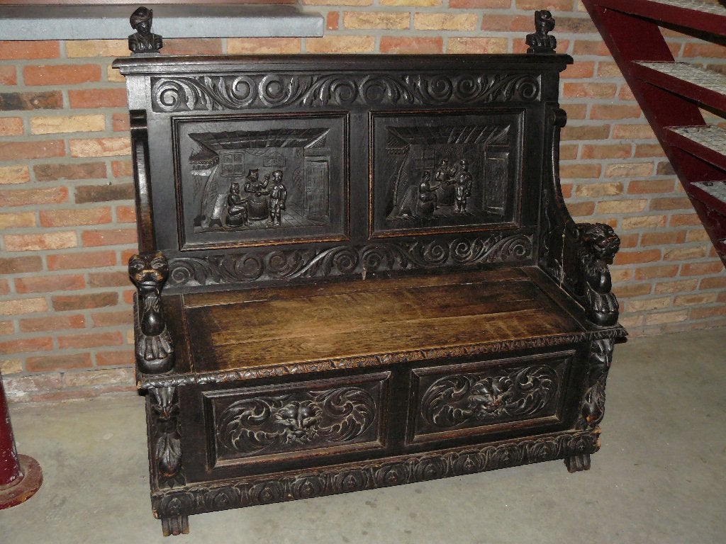 Prachtige antieke zitbank/koffer, Ophalen