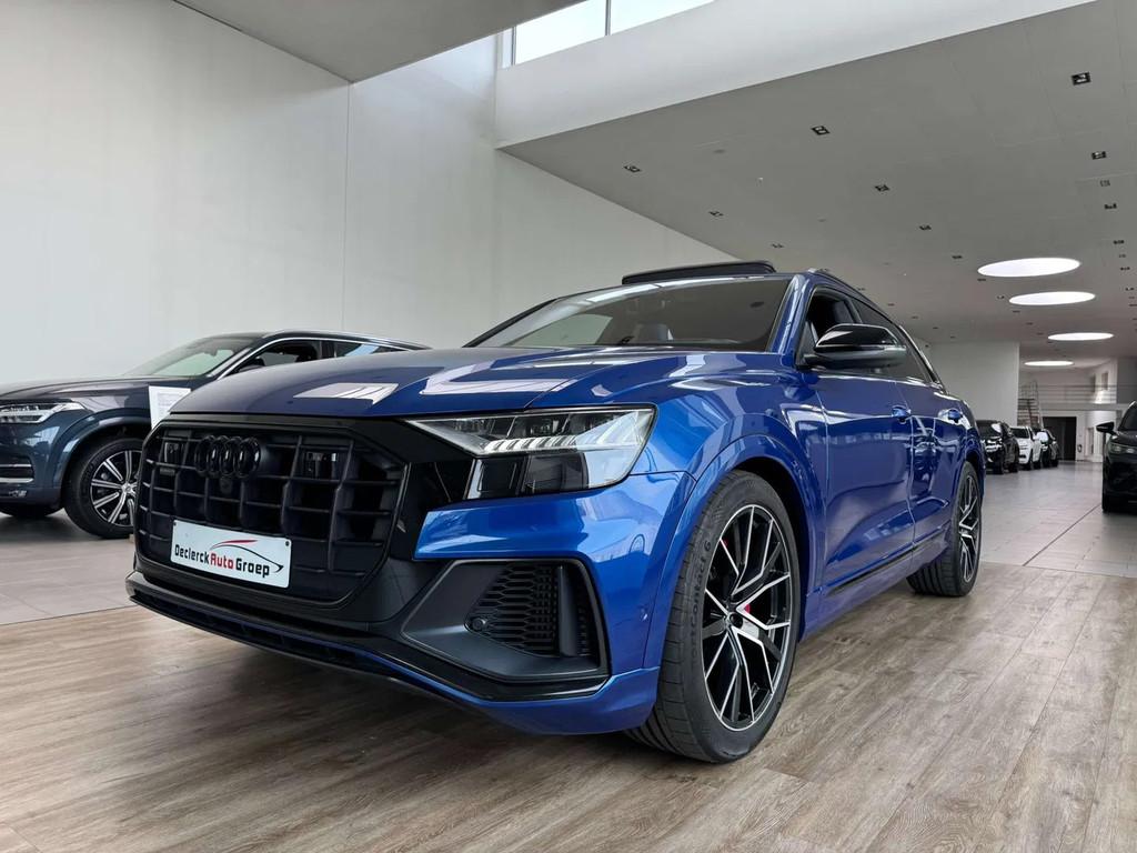 Audi Q8 55TFSI*S-LINE*FULL OPTION*AUDI EXCLUSIVE*UNIEK !, Auto's, Audi, Automaat, Gebruikt, Euro 6, Leder