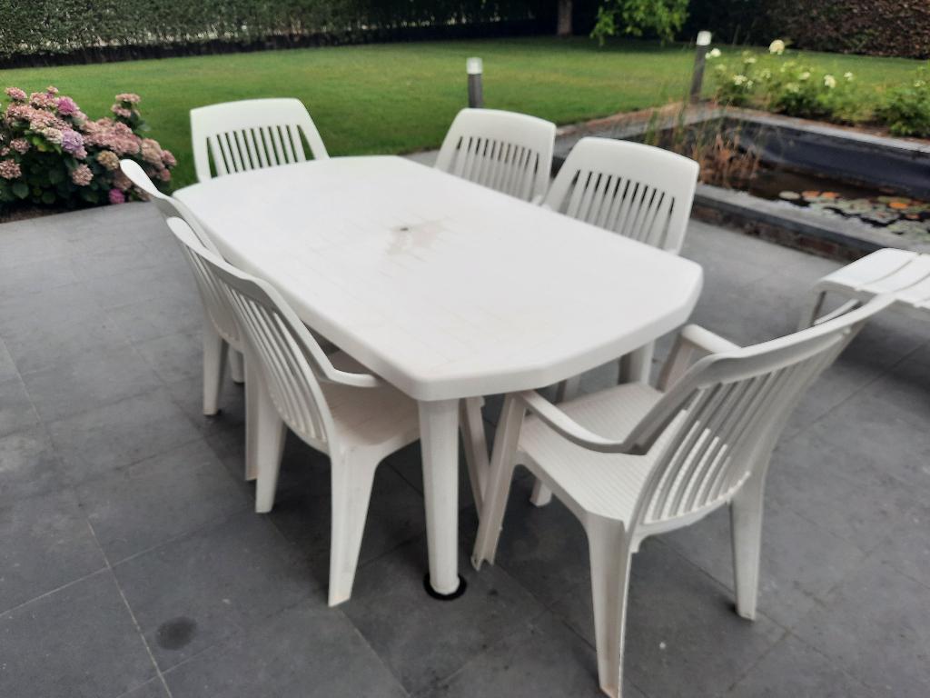 ensemble de mobilier de jardin, Jardin & Terrasse, Salons de jardin, Synthétique, Enlèvement, Utilisé