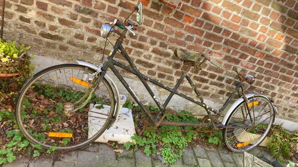 Vintage retro tandem, Fietsen en Brommers, Ophalen