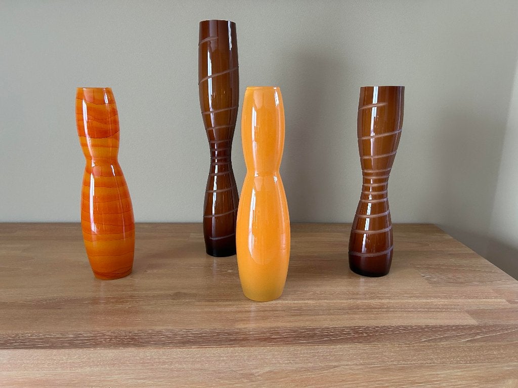 Kleurrijke vaasjes; 4 stuks, Ophalen