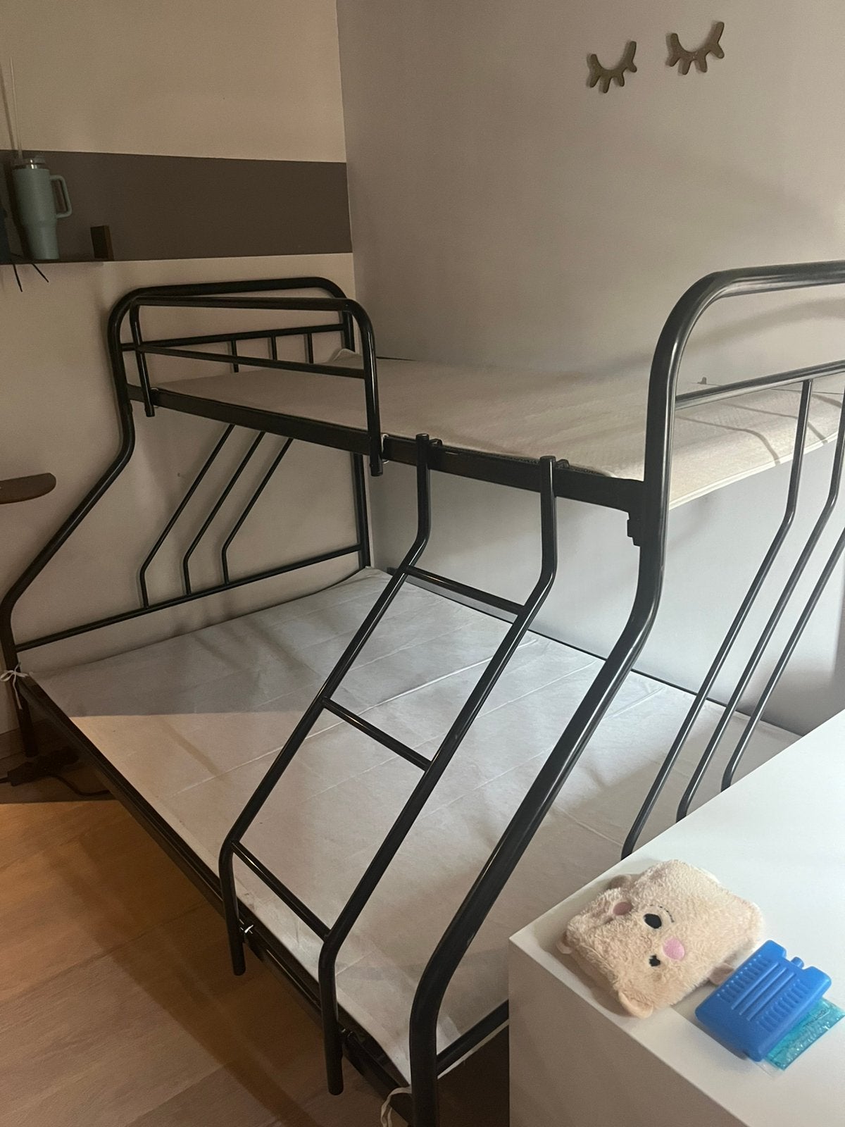 Leuk stapelbed zonder matras in goede staat, Enlèvement, Comme neuf, Noir