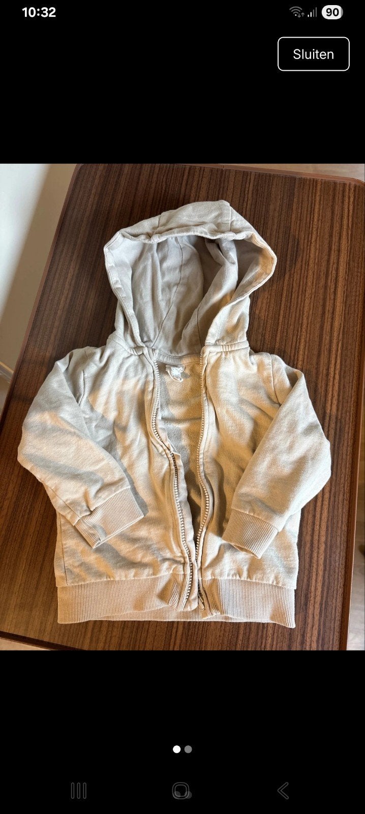 gilets sweater met kap maatje 74., Kinderen en Baby's, Truitje of Vestje, H&M, Ophalen of Verzenden, Zo goed als nieuw