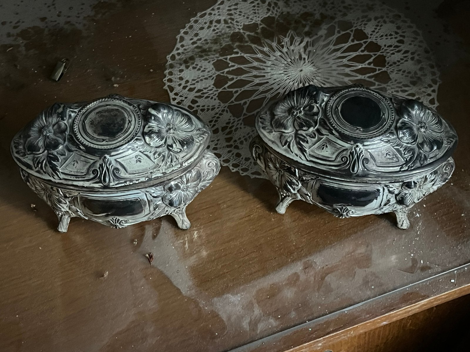 2 anciennes boîtes à bijoux, Antiquités & Art, Enlèvement