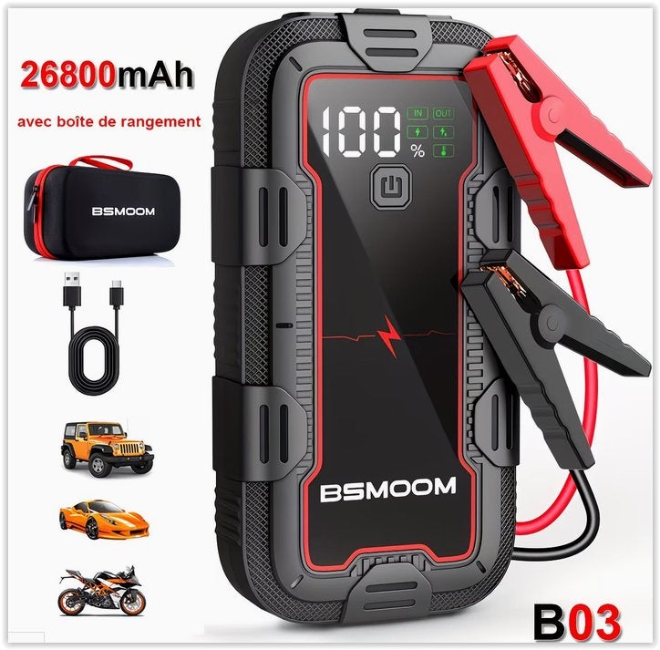 Démarreur de voiture 12V,Démarreur de voiture portable,9500A, Enlèvement ou Envoi, Neuf