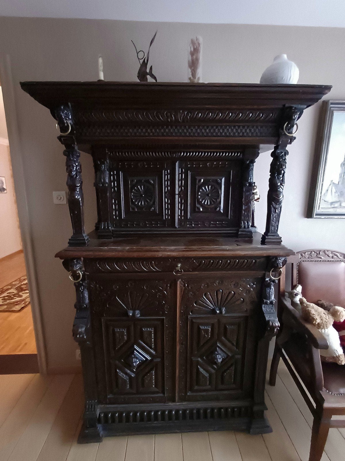 Antieke Mechelse buffetkast, Antiek en Kunst, Ophalen