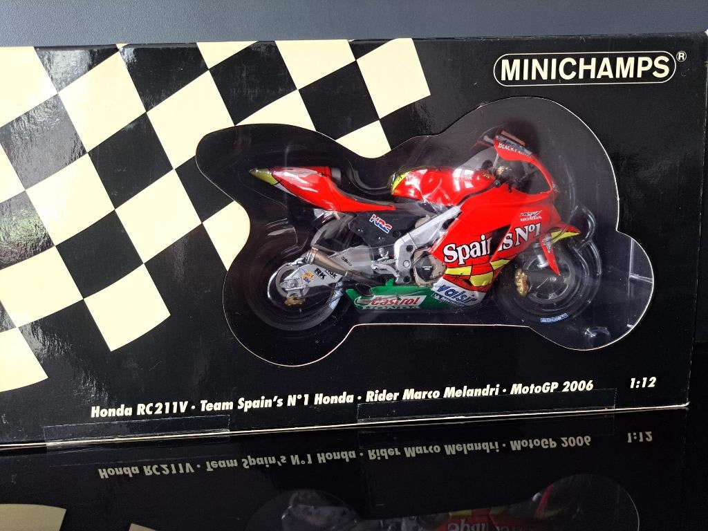 1:12 Minichamps Honda RC211V Melandri MotoGP 2006, Hobby en Vrije tijd, Ophalen of Verzenden, Nieuw, 1:9 t/m 1:12, Motor