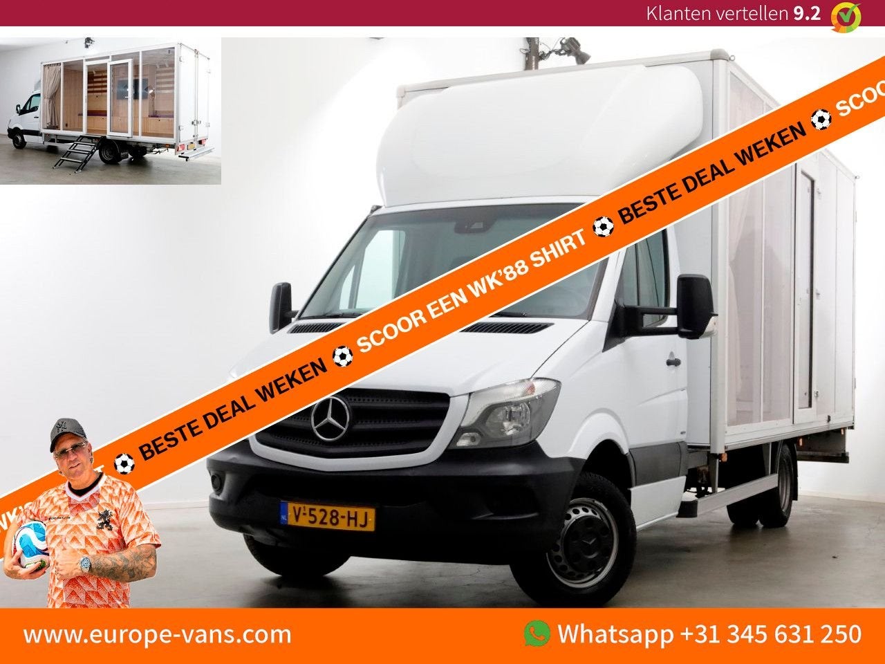 Mercedes-Benz Sprinter 514 CDI 143pk E6 7G Automaat XXL Bakw, Auto's, Automaat, Wit, Mercedes-Benz, Bedrijf