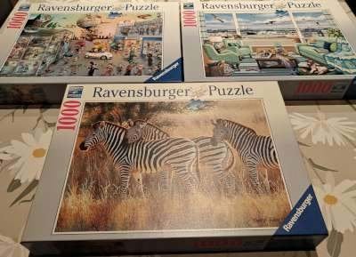3 puzzel van 1000 stuks van raversbuger, Ophalen, 500 t/m 1500 stukjes, Zo goed als nieuw, Legpuzzel