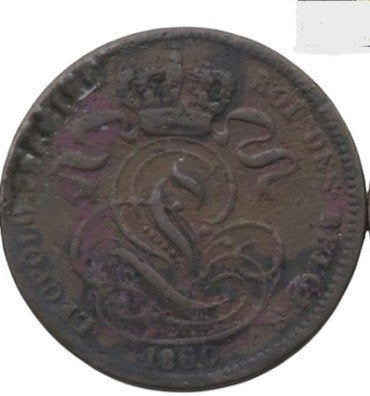 Leopold I - 1 centimes 1860, Postzegels en Munten, Ophalen of Verzenden