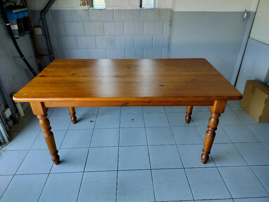 Houten tafel met lade, Ophalen, Gebruikt, 75 cm of meer, Teakhout