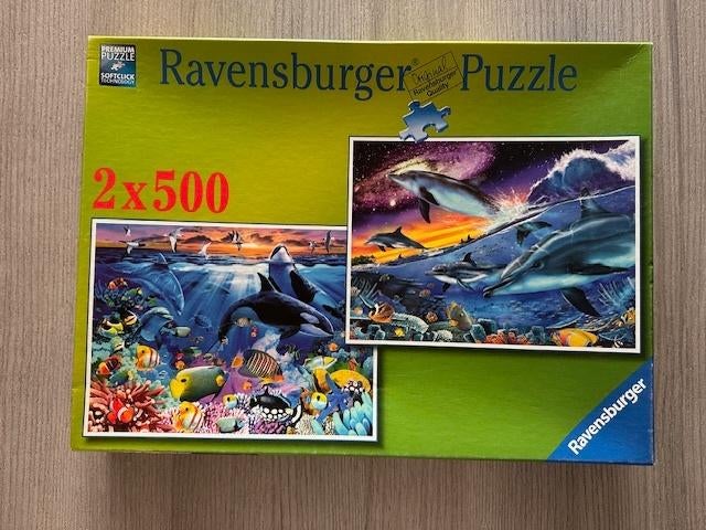 Puzzelbox 2x500st Ravensburger (nr1896a), Ophalen of Verzenden, 500 t/m 1500 stukjes, Zo goed als nieuw, Legpuzzel