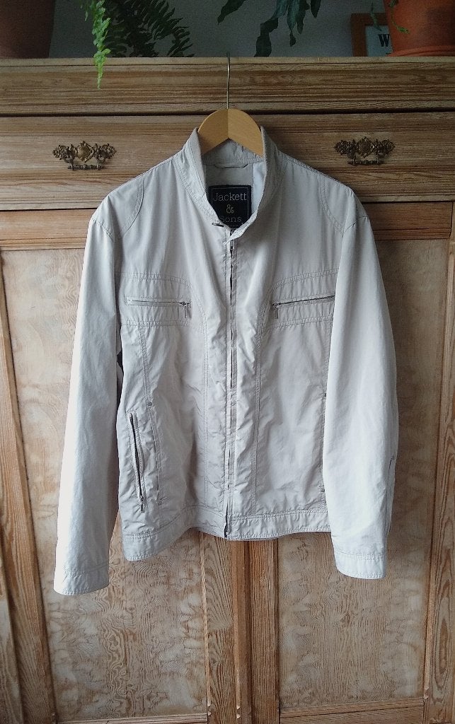 Harry Wilson beige tussenseizoen jasje, mt 52 (L), Kleding | Heren, Jassen | Zomer, Maat 52/54 (L), Beige, Ophalen of Verzenden
