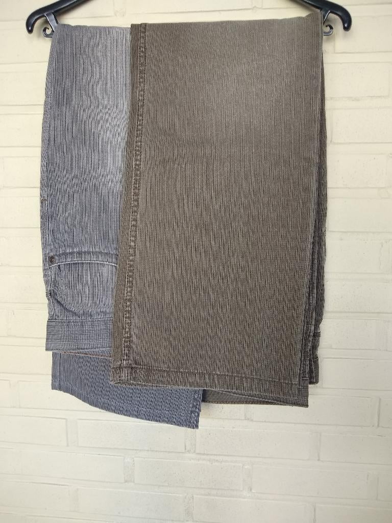 Jean homme gris et kaki ou marron, Angelo Litrico, W36/L34, Neuf, Taille 52/54 (L), Enlèvement, Autres couleurs