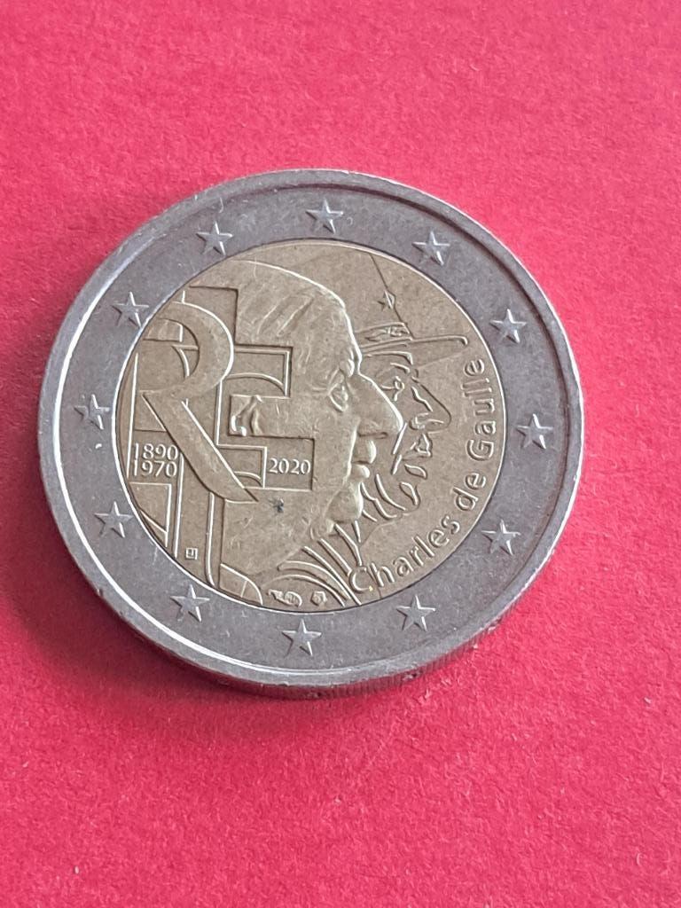 2020 Frankrijk 2 euro Charles de Gaulle, Postzegels en Munten, Munten | Europa | Euromunten, Losse munt, 2 euro, Frankrijk, Geboorte of Huwelijk
