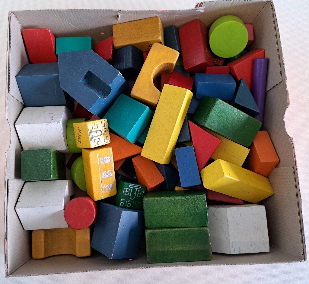 Blocs de construction en bois/blocs de jeu, Enlèvement, Utilisé