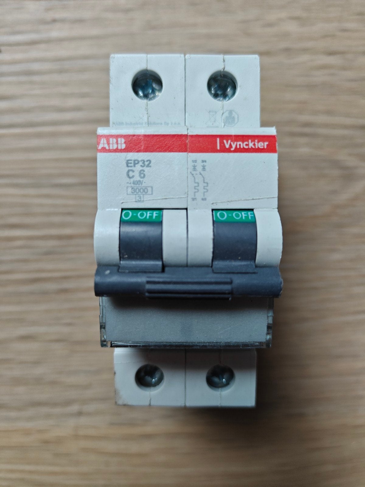 ABB Vynckier 2-polige automaat C6 – Nieuwstaat, Enlèvement