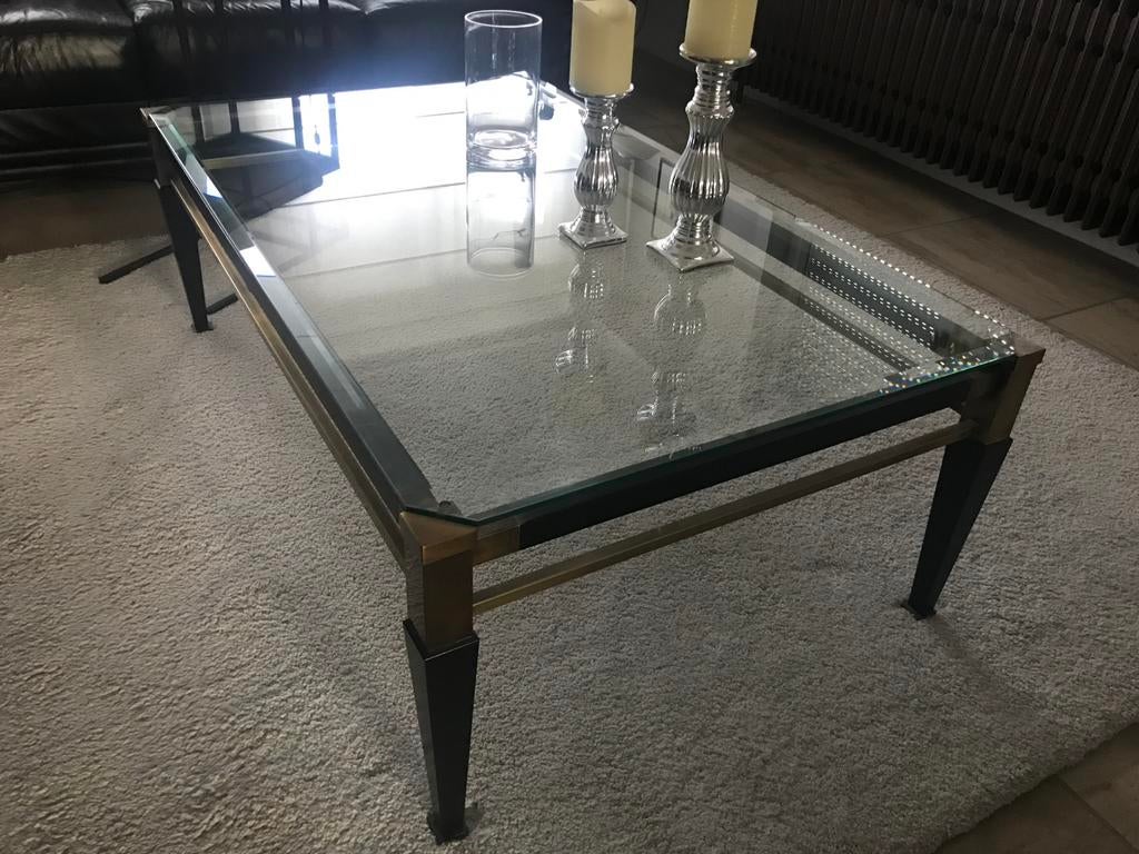 Glazen design salontafel, Huis en Inrichting, Ophalen, Zo goed als nieuw