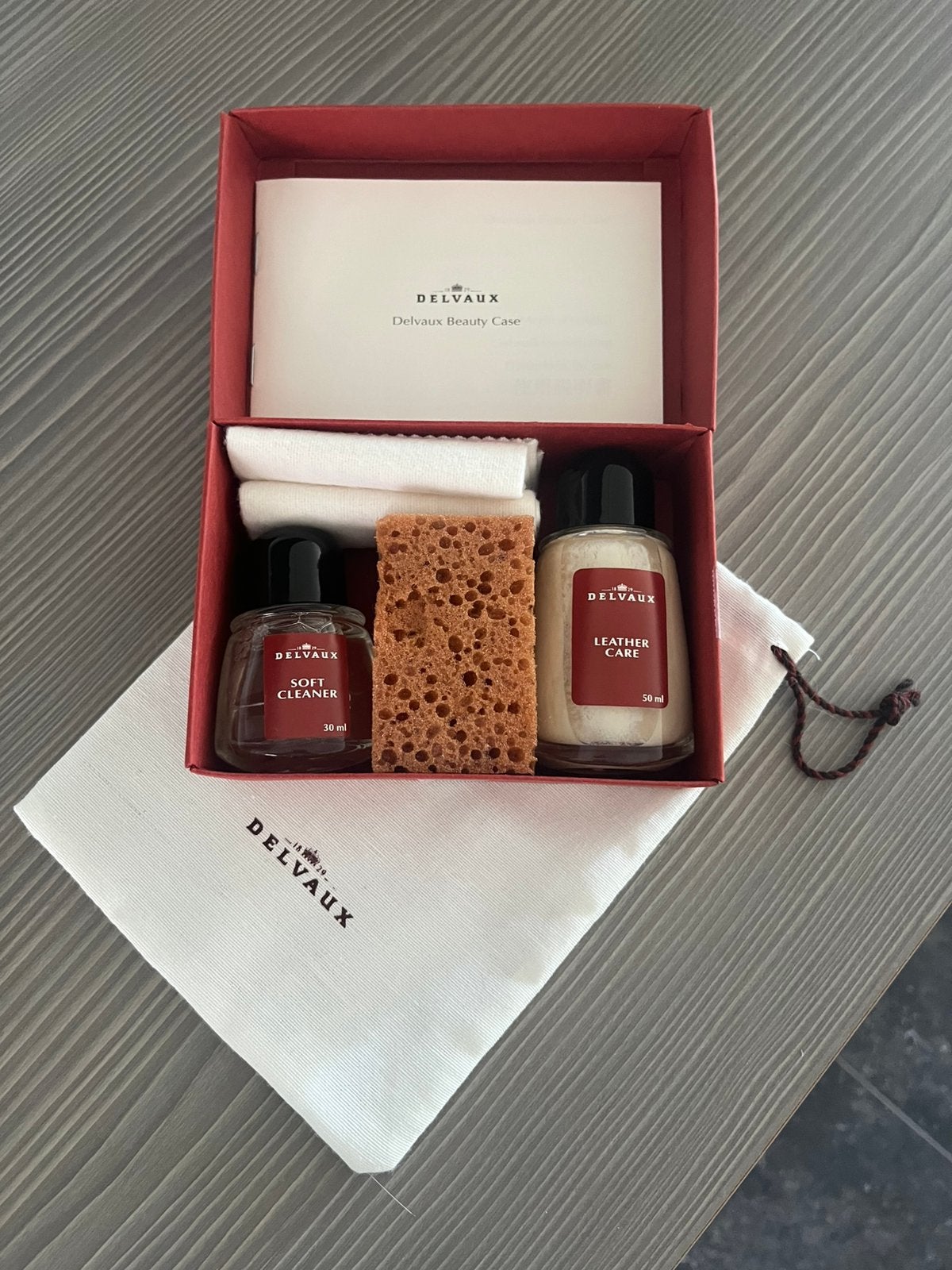 Delvaux reinigingsset nieuw, Enlèvement, Neuf, Autres couleurs, Autres types