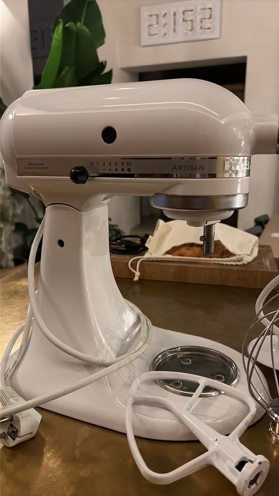 KITCHENAID Artisan WIT, 4 liter of meer, Ophalen, Gebruikt, 3 snelheden of meer