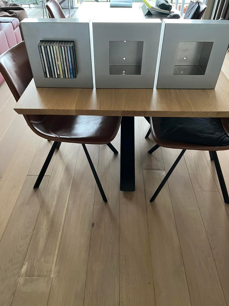 3 zilverkleurige cd rekjes voor aan de muur, Ophalen, Gebruikt, Metaal, 25 tot 75 discs