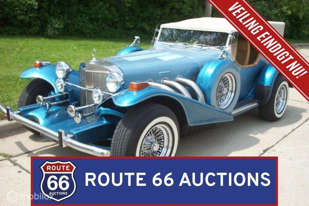 Excalibur Phaeton Series III | 1977 | Route 66 Auctions, Overige merken, Zwart, Bedrijf, Handgeschakeld