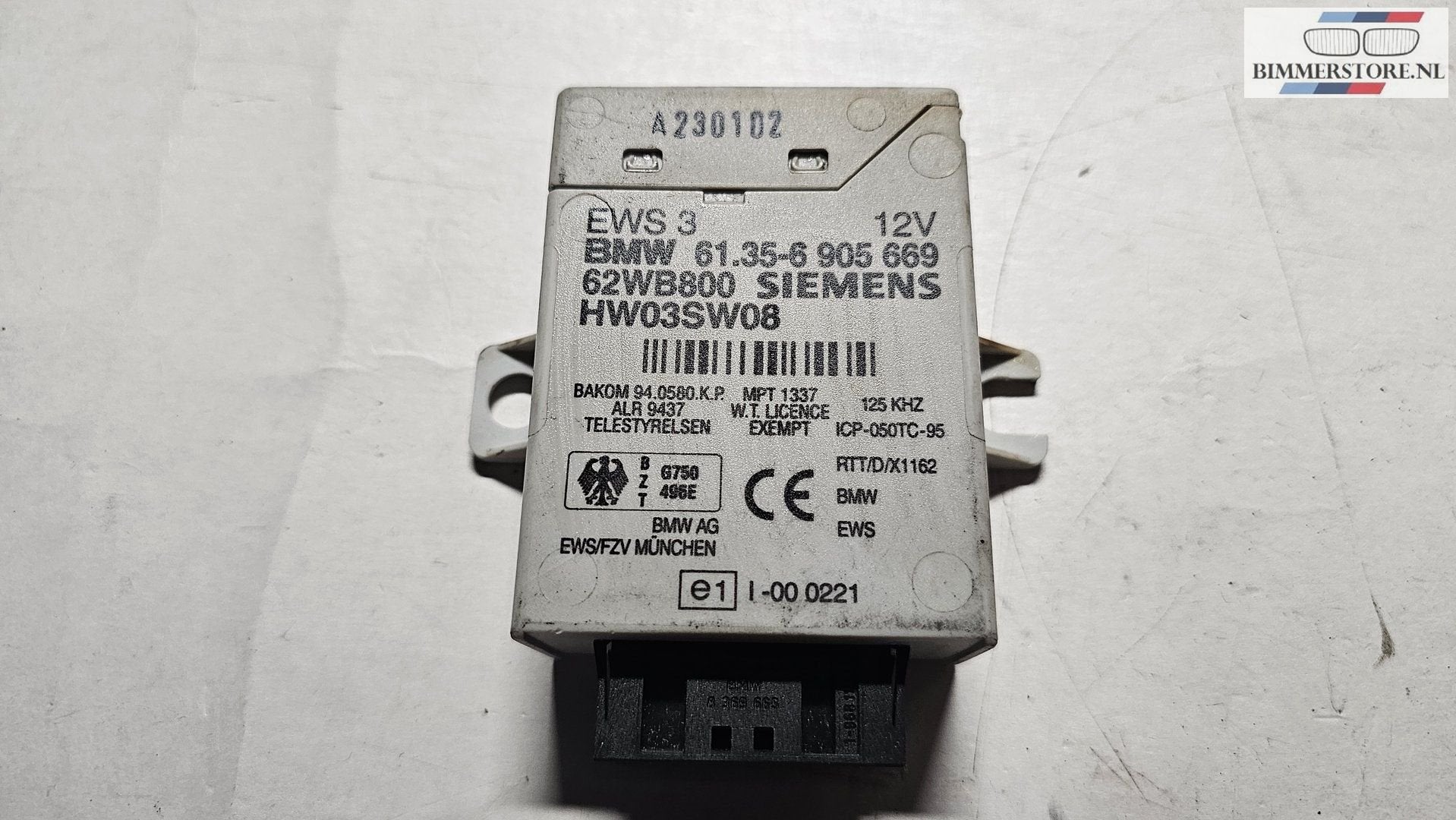 EWS 3 start module BMW 3 / 5 / 7 serie E46 E39 E38 613569056, -, Origine de la pièce connue, Utilisé, -